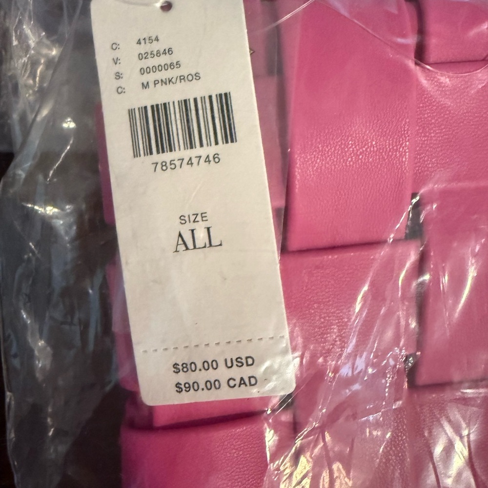 Anthropologie Fuchsia Woven clutch with strap - Picture 4 of 6